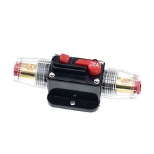 1pc Reset Inline Fuse Holder DC Circuit Breaker 4 8 GA AWG 12v 20A Amp Car Audio