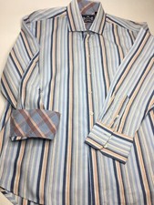 Men s R G Robert Graham Flip Cuff Button Up Shirt Size XL EUC
