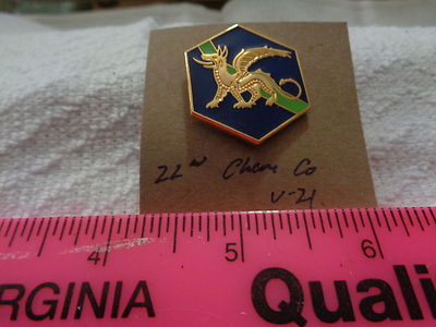 22nd Chemical Company V-21 Unit Crest, DI, DUI (DRAW#X4)