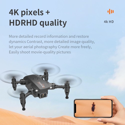 RC Drone 4K Dual Kamera FPV Altitude Hold Quadrocopter mit Akku (Schwarz) - Bild 7 von 12