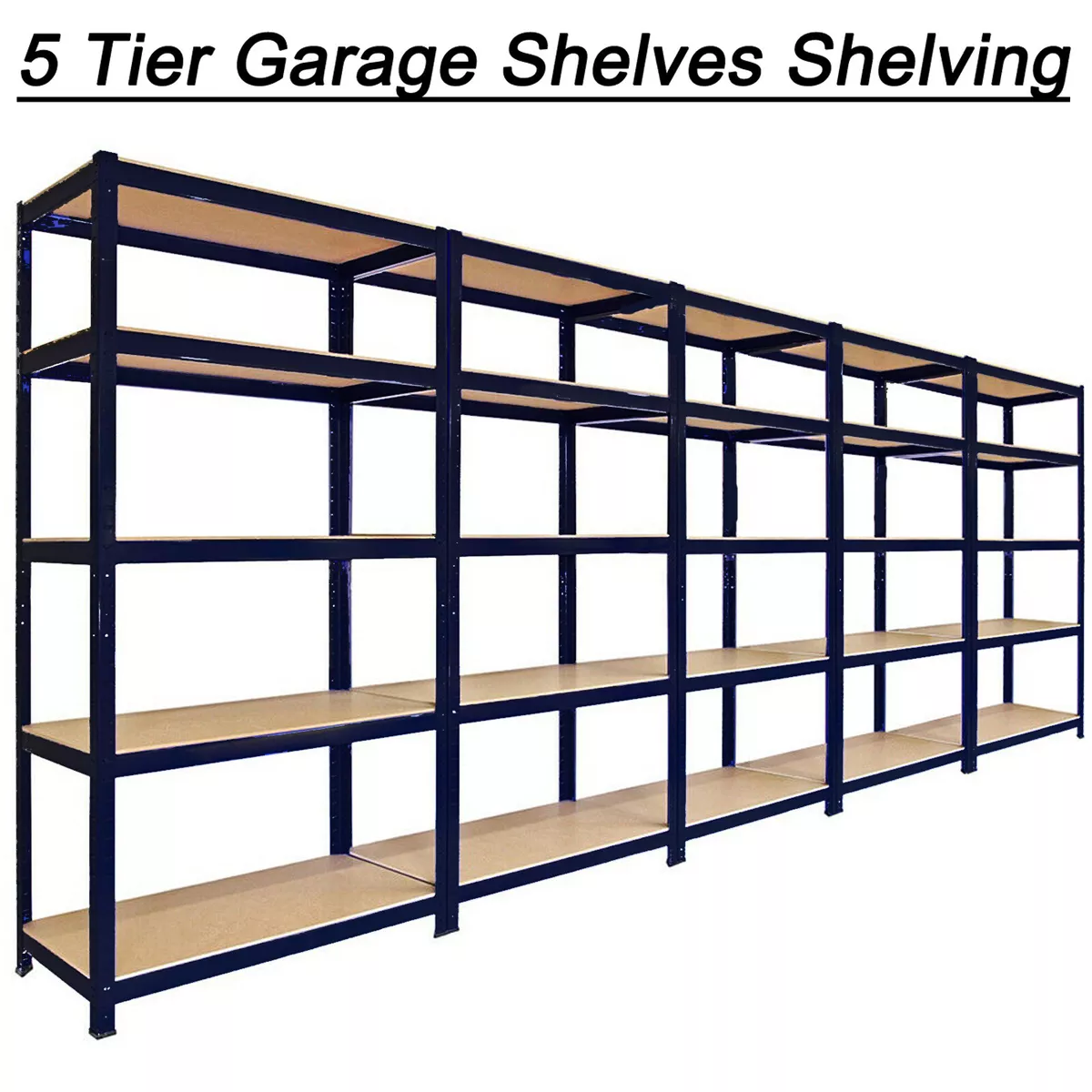 Muscle Rack 48W x 24D 72H 5 Shelf Steel Shelving Black