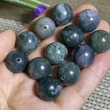 12pc Natural water grass Moss Agate Quartz crystal Gemstone specimen healing A19