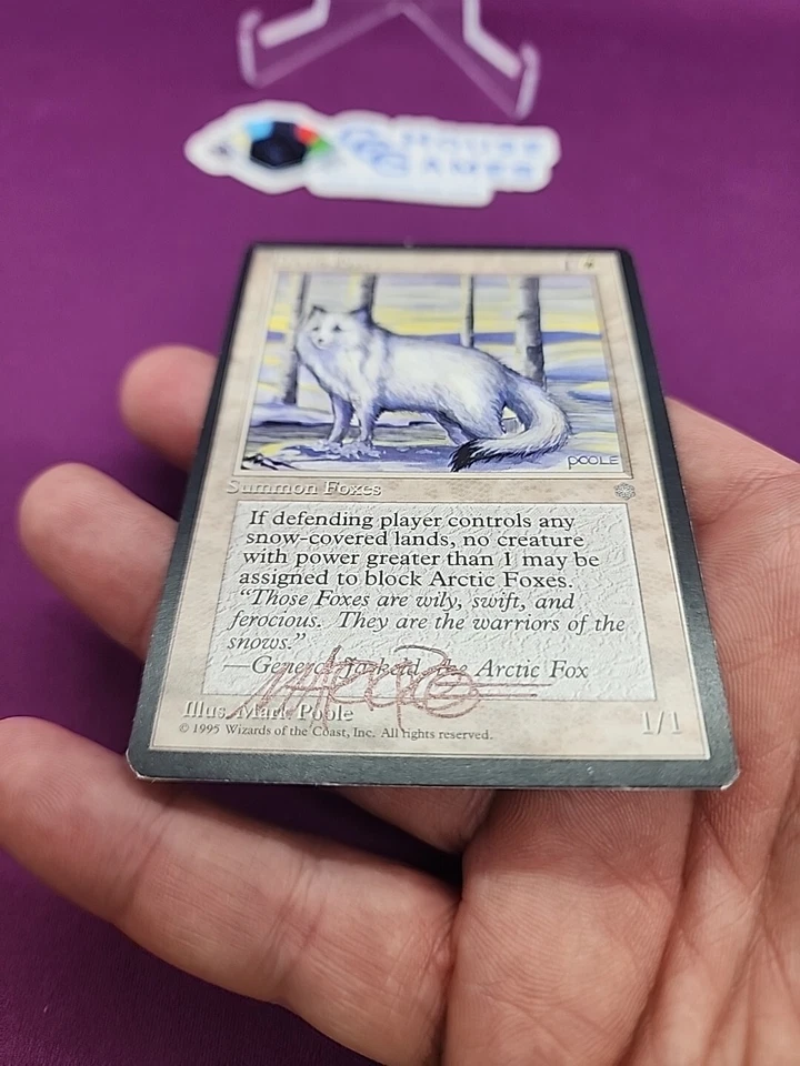 MTG Arctic Fox Signed Mark Poole Ice Age Vintage Signature 90's Magic *CCGHouse* - Image 3 of 4