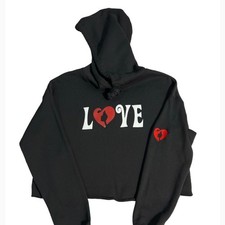Women's cropped fleece hoodie