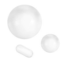 6 Sets Quartz Pearl Balls Set, 2 Shape Glass Crystal Loose Beads, Clear