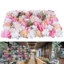12pcs Artificial Flower Wall Panels Floral Decor Prop Wedding Party Venue Decor