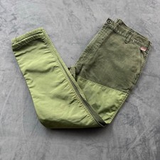 Vintage Walls Hunting Pants Olive Green Canvas Brush Guard USA Made 42 Medium