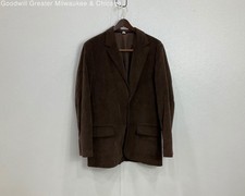 Vintage Y2K Men's Dark Brown Brushed Cotton Blazer GAP Size Large