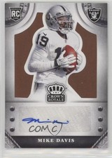 2014 Crown Royale Rookie Signatures Retail Bronze 26/99 Mike Davis Auto 7fb