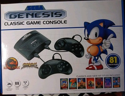 SEGA Genesis Classic Black Game Console with 81 Preloaded Games