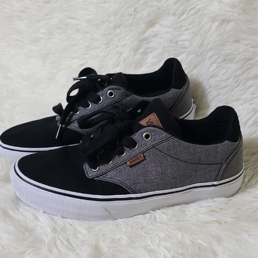 VANS Deluxe Comfort Men's Black and Gray Lace-Up Sneakers - Size 8.5 thumbnail 2