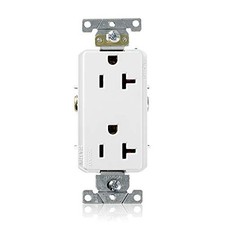 Leviton 20 Amp White Duplex Receptacle Heavy Duty Commercial Grade Outlet