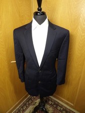 Mens Blazer Sport coat Jacket Joseph Feiss 42s Navy Blue Classic Fit B8 1
