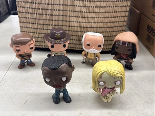 The Walking Dead Funko Pops Loose Figures LOT Of 6 Rick Daryl Michonne