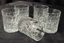 Gorham Crystal by Nachtmann "Fairfax" Pattern Double Old Fashion Glasses