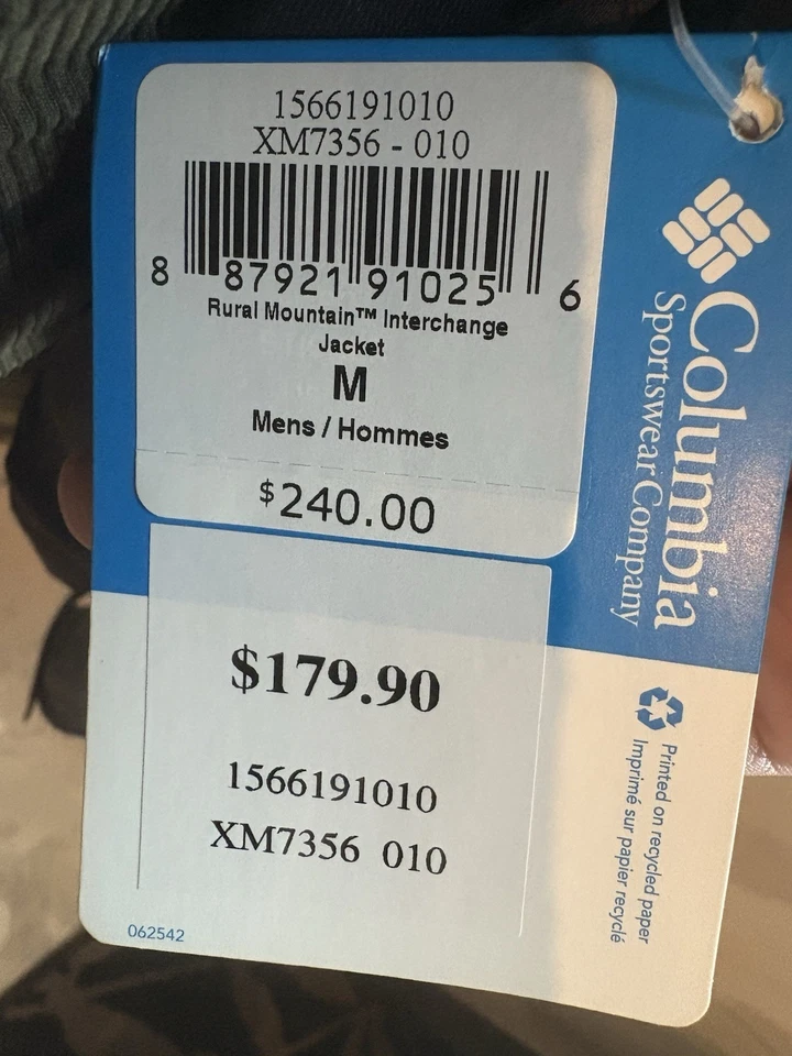 Abrigo Chaqueta Columbia Para Hombre 3 en 1 Interchange Omni Heat Negro Talla Mediana M Usado en Excelente Condición Foto 2 de 4