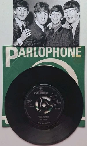 The Beatles"Yellow Submarine"1966 Parlophone Records Original UK 7"Single 🇬🇧