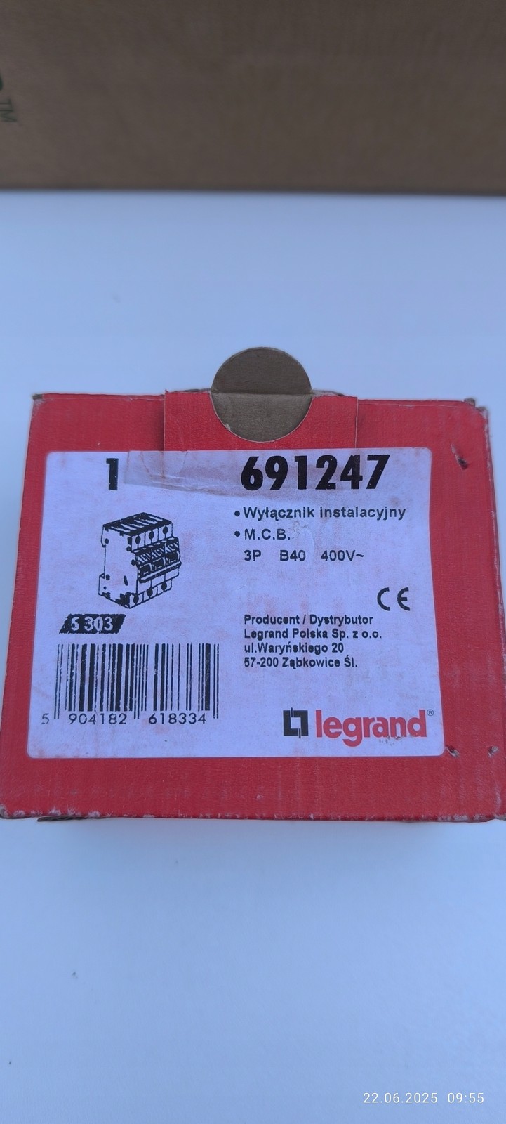 Legrand 691247 S303 B40A 3P Overcurrent Switch