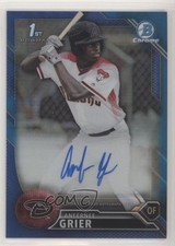 2016 Bowman Draft Chrome Pick Blue Refractor 55/150 Anfernee Grier Auto 0g4
