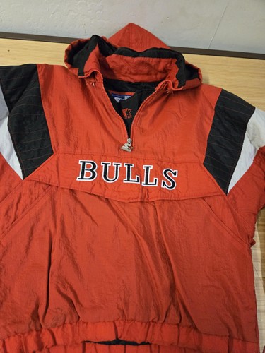 Giacca vintage Chicago Bulls uomo media rossa nera NBA basket starter anni 90 - Foto 3 di 14