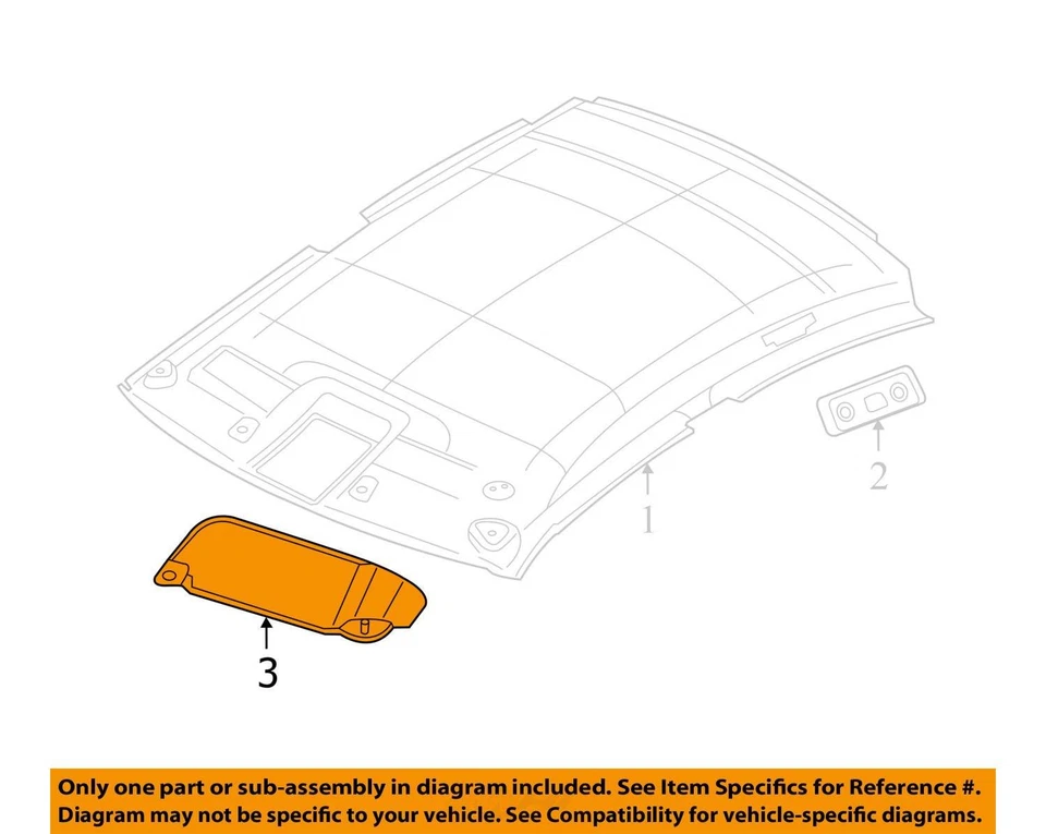 2015-2022 Chrysler 300 Passenger Sun Visor Mirror Right Sunvisor Grey NCDTR - Image 3 of 4