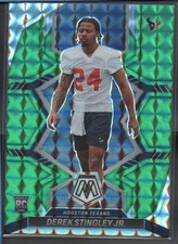 2022 Panini Mosaic Derek Stingley Jr RC Green Mosaic Prizm