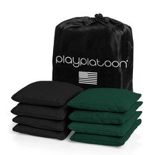 Play Platoon Premium Weather Resistant Cornhole Bags - Hunter Green Black