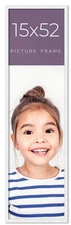 15x52 Frame White Real Wood Picture Frame Width 0.75 inches | Interior Frame Dep