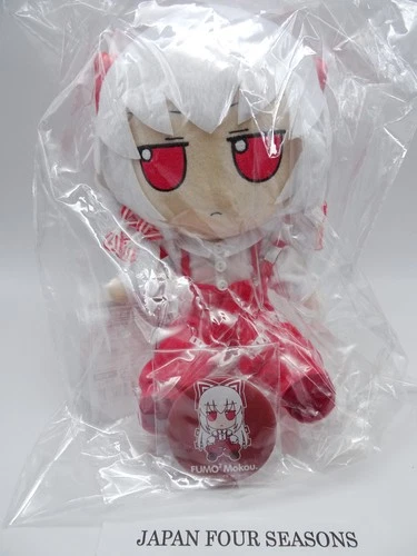 Touhou Plush Series 18 Fujiwara no Mokou FumoFumo Moko. w/ Can Badge from Japan