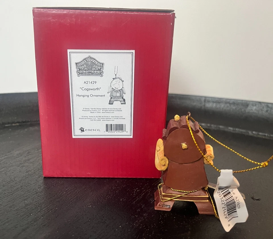 Disney Christmas Ornament Cogsworth Hanging Decoration Beauty Beast Jim Shore - image 2 of 4