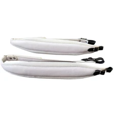 D'Luca MX3 Leather Accordion Straps White/White