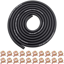 3/16 Inch ID Fuel Line Hose 10Ft  20 Hose Clamps for Small Gas Engines