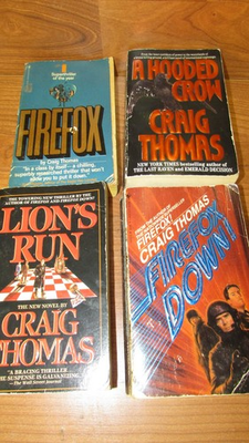 #ad Lot of 4 Craig Thomas paperback books Firefox Down Lion#x27;s Run The Hooded Crow $9.99