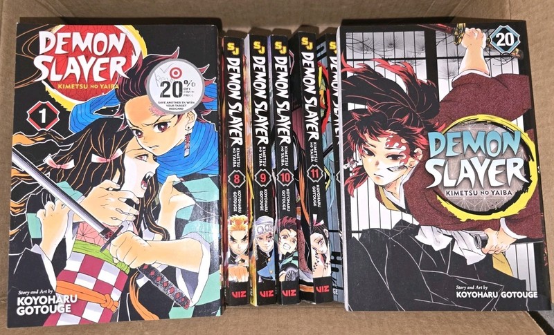 Demon Slayer: Kimetsu no Yaiba Manga Lot Vol 1-20 English VIZ Media Paperback
