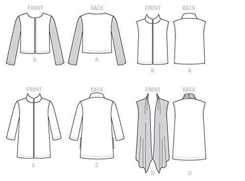 Patterns B6328 Misses' Open-Front Jackets, Size B5 (8-10-12-14-16) - Bild 4 von 6