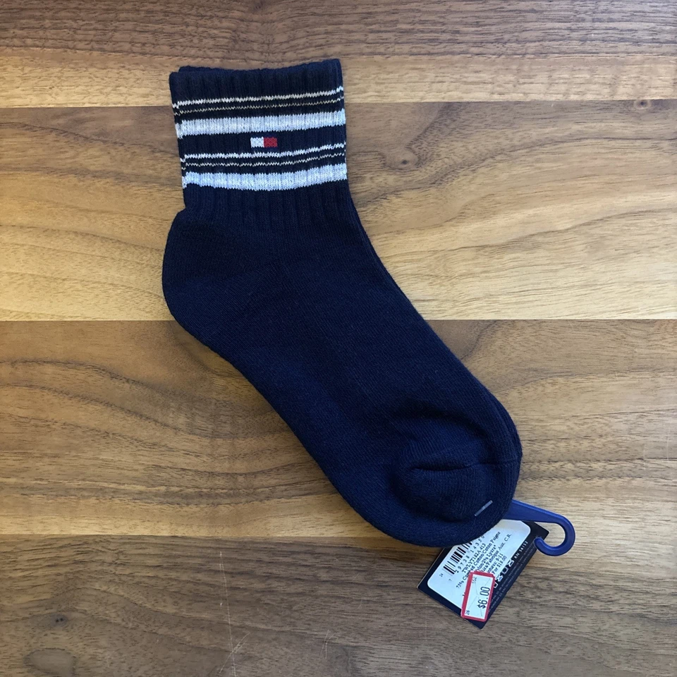 Calcetines tobilleros Tommy Hilfiger vintage años 90 para mujer talla 9-11 azul marino nuevos con etiquetas Foto 2 de 4