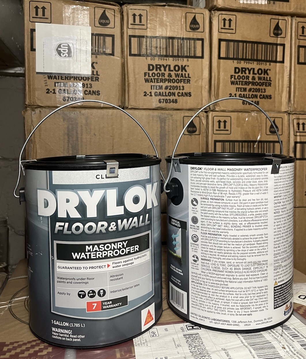 4x Drylok 1 gal. Clear Interior Exterior Floor & Wall Masonry Waterproofer