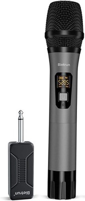  BIETRUN UHF-Funk-Handmikrofon, Reichweite 50 m, 6,35 mm und 3,5 mm