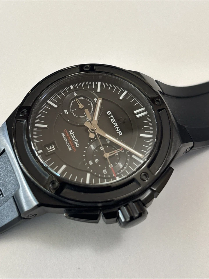 Cronógrafo Eterna Kontiki Flyback — Excelente Estado — KIT COMPLETO Foto 2 de 4