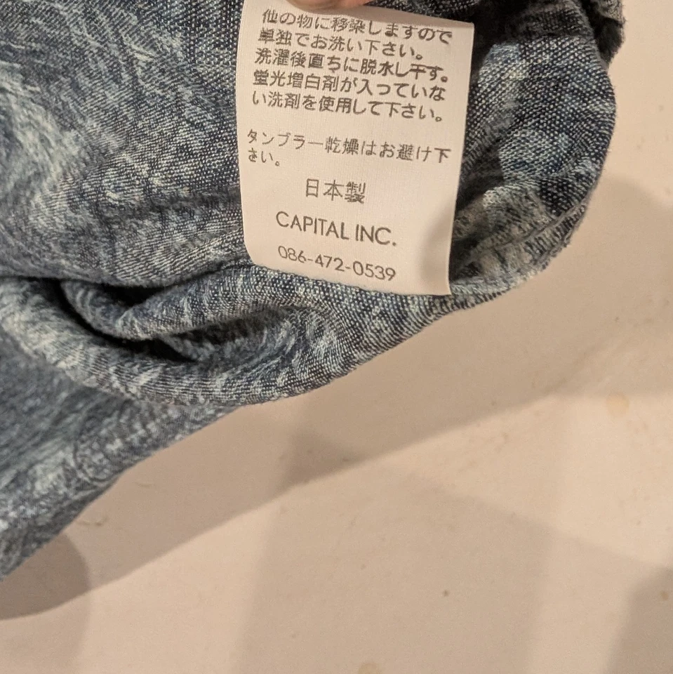 Camisa de lino Kapital Aloha talla 4 hecha en Japón vintage Foto 4 de 4