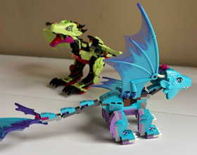Lego Elves Dragon Lot Light Green Blue Dragon Incomplete Parts Wings 41183 41172