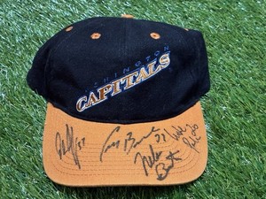 Washington Capitals Multi Signed Hat Kolzig Pivonka Berube Baumgartner ? READ