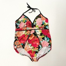 Time And True Multicolor Floral 1 Piece Padded 2X 20W-22W  Swimsuit
