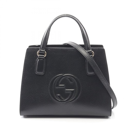 Gucci Soho Interlocking G Leather Handbag Women's Bag 607722