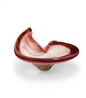 VTG Italian Glass Bowl Murano Style Art Glass Pink/Red & White