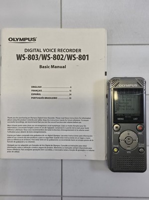 Olympus WS-802 Digital Voice Recorder Integrated USB Connector Gray
