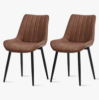 Modern Dining Chairs Tech Fabric Cushioned Pet Friendly Kitchen Home Office