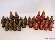 Wooden Chess Set Hand Painted King 6.5 Indian...