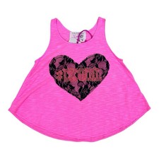 California Kisses Dancewear Girls Hot Pink Tank Top Size Medium NWT