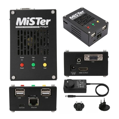 New Mister FPGA Retro Video Game Console With Aluminum Case
